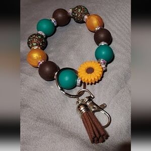 Sunflower Charm Beaded Bracelet
